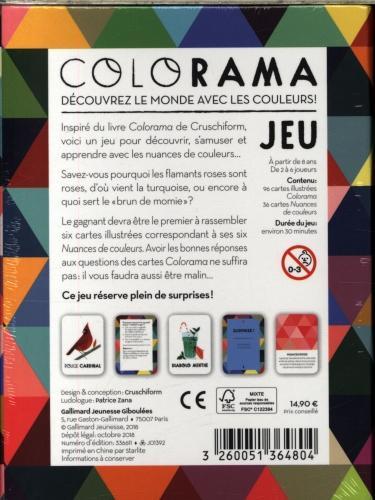 Image du produit Jeu Colorama : découvrez le monde avec les couleurs! (Français, Cruschiform, 2018)
