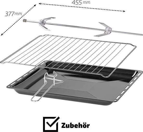 Immagine prodotto Icqn XXL Vrijstaande Oven - 60L - Convectie Mini Oven - Hetelucht /u0026 Grillfunctie - Gemailleerde Holt