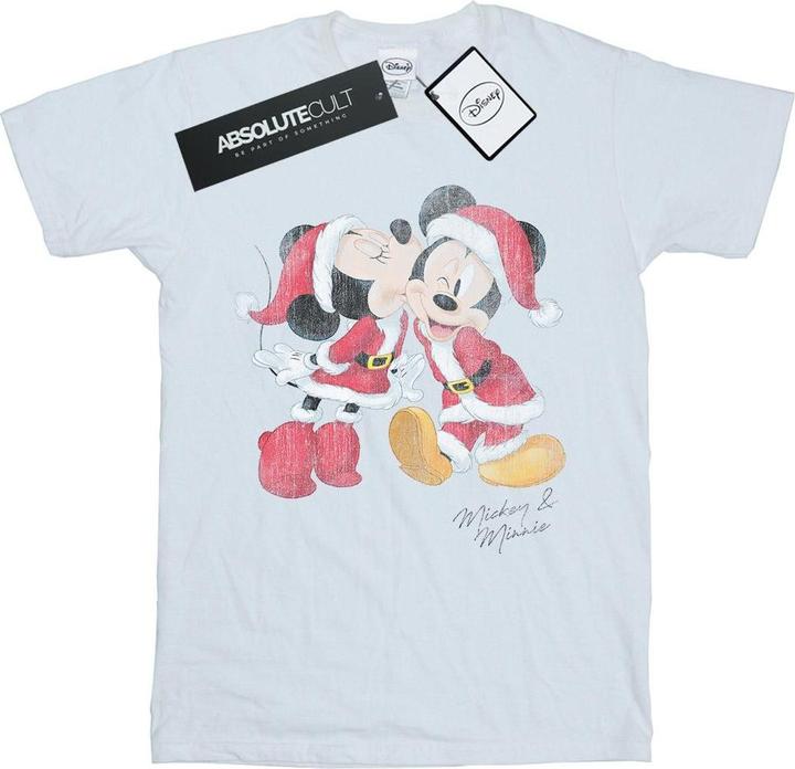 Disney Mickey And Minnie Christmas Kiss TShirt (M)