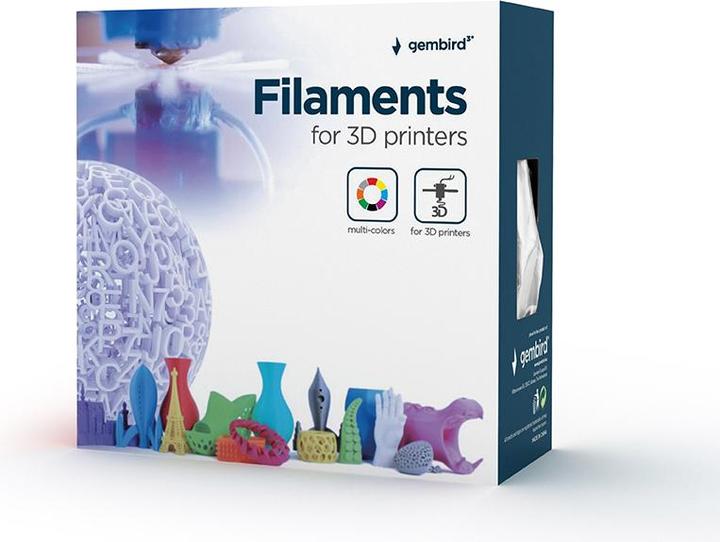 Produktbild Gembird Filament, PLA Silk Ice, 1.75 mm, 1 kg (PLA, 1.75 mm, 1320 g, Blau)