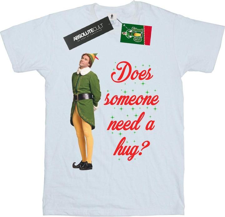 Actual product image Elf Womens/Ladies Hug Buddy Cotton Boyfriend T-Shirt (XXL)