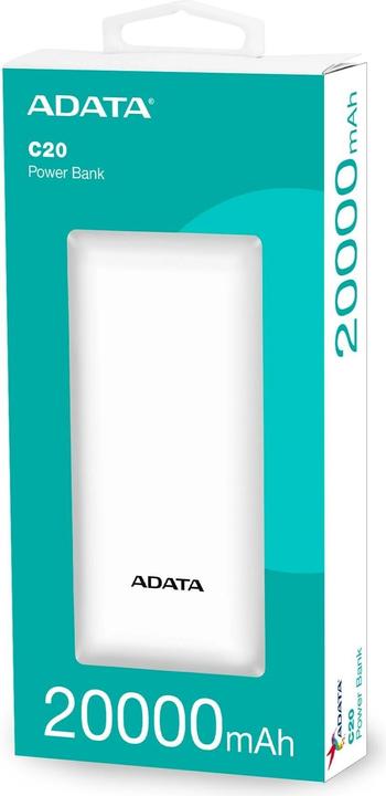 Immagine prodotto Adata C20 (20000 mAh, 15 W, 74 Wh)