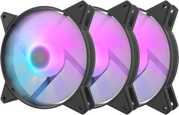 Actual product image Darkflash Tech C6 RGB Computer Fan Set 3in1 120x120 (black) (120 mm, 3 x)