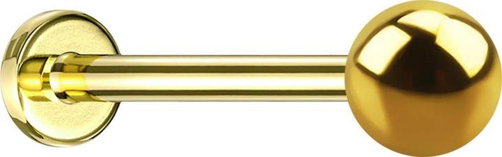 Produktbild Star Piercing Micro Labret silber mit Kugel (ohne Messing, Titan G23)