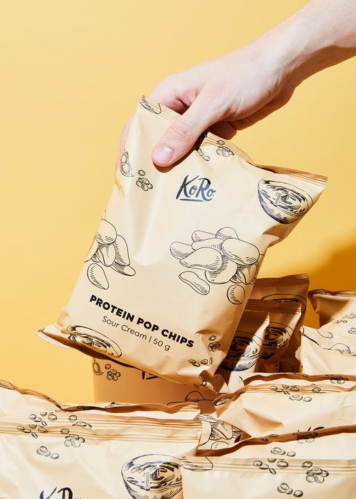 Image du produit KoRo Chips à la farine de riz, à la farine de pois chiches et au goût de crème aigre (700 g)