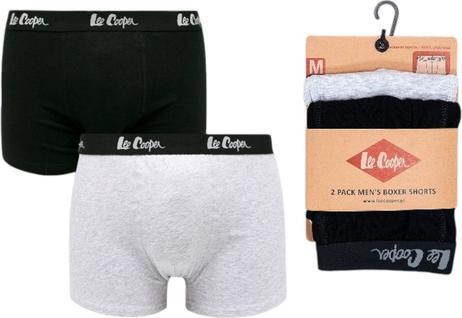 Lee Cooper Herren Boxershorts Duobox Grau/Schwarz