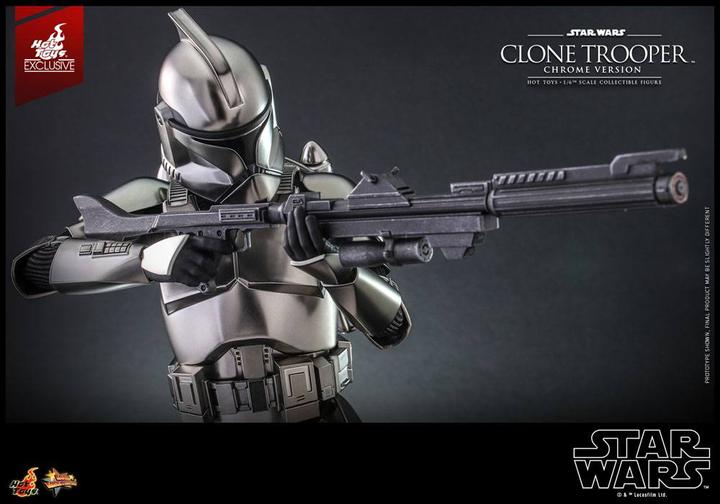 Image du produit Hot Toys Star Wars figurine 1/6 Clone Trooper (Chrome Version) 30 cm