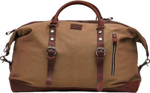 Only-Bags.Store Unisex Large Duffle Bag, Durable Leather Holdall Bag, Water Resistant Travel Bag, Adjustable (42 l)