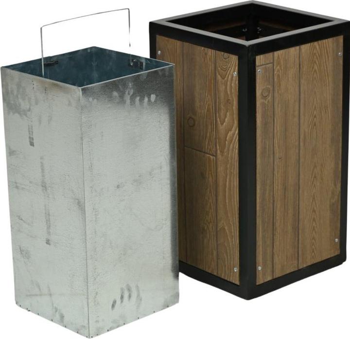 Immagine prodotto Aristar Cestino dei rifiuti con rivestimento in legno (50 l)