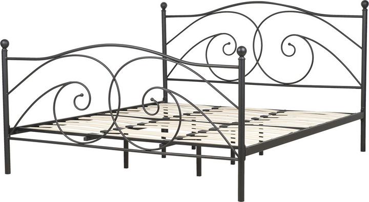 Immagine prodotto Beliani Letto in metallo a doghe nere 180 x 200 cm DINARD (180 x 200 cm)