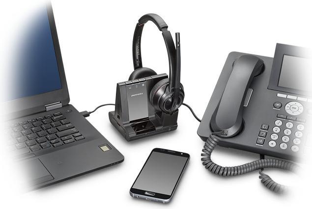 Image du produit Poly SAVI 8220 STEREO D2 HS UE (Sans fil, USB-A)