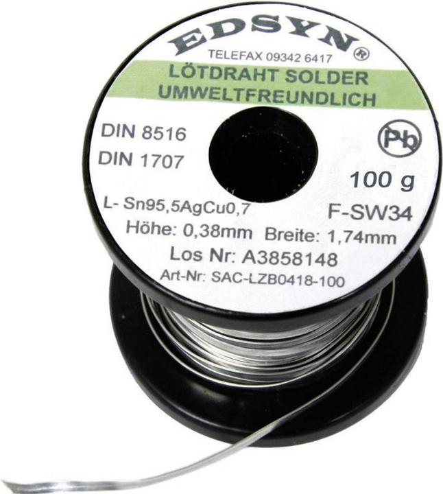 Produktbild Edsyn Lötzinn, bleifrei Spule SAC-LZ (Lötzinn)