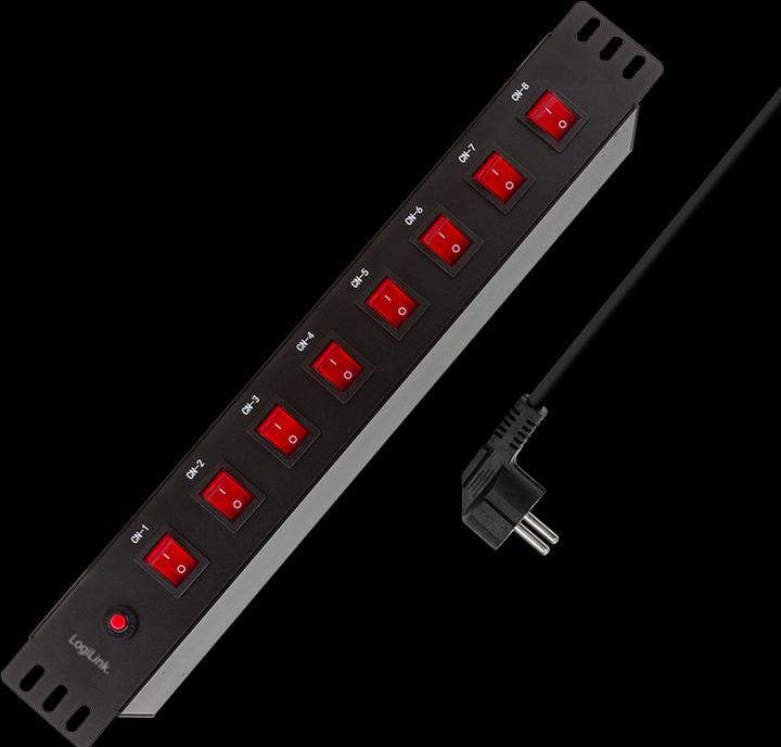Actual product image LogiLink Power strip (8 x, CEE, 2 m)