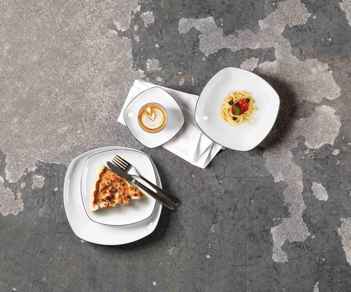 Actual product image Seltmann Weiden LIDO Black Line 10826 Bread plate square 17.5 cm (1 x, 17.50 cm)