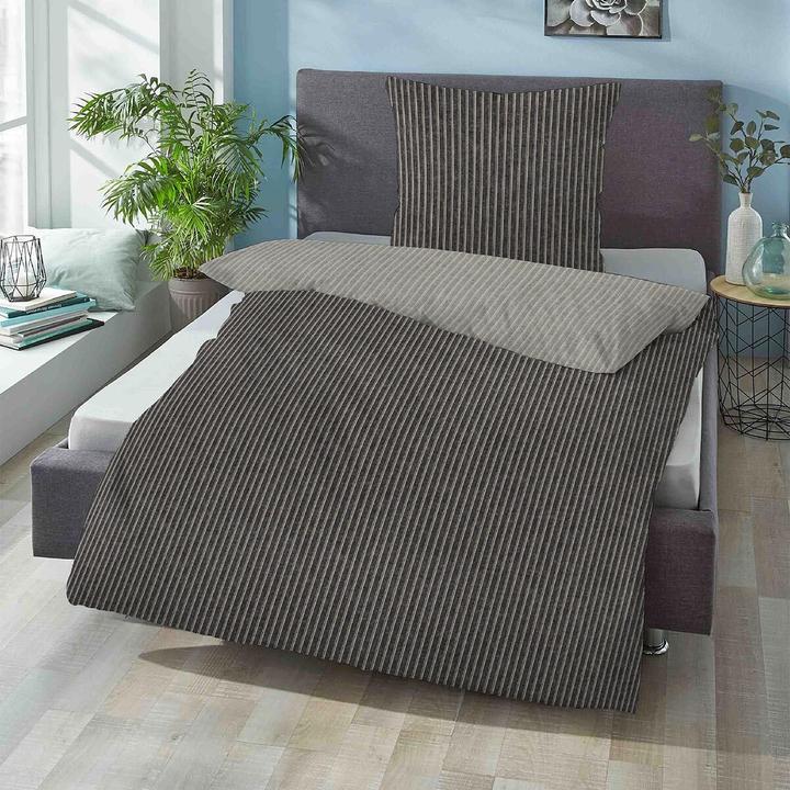 Produktbild Traumschlaf Melange Flanell (Bettwäsche Set, 160x210 cm + 65x100 cm)