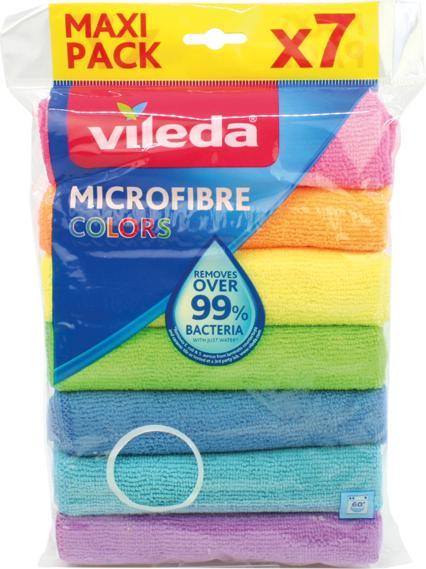 Actual product image Vileda COLORS MAXI PACK microfibre cloths, 7 pcs. (8 pcs.)