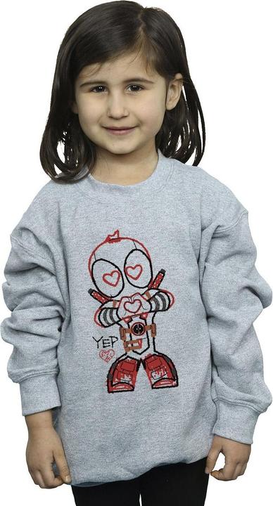 Actual product image Girls Deadpool Love Beam Line Sweatshirt (128)