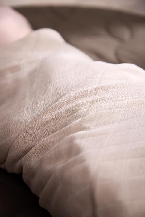 Actual product image Filibabba Muslin Swaddle Diaper 120x120 cm GOTS - Warm Grey (120 cm)