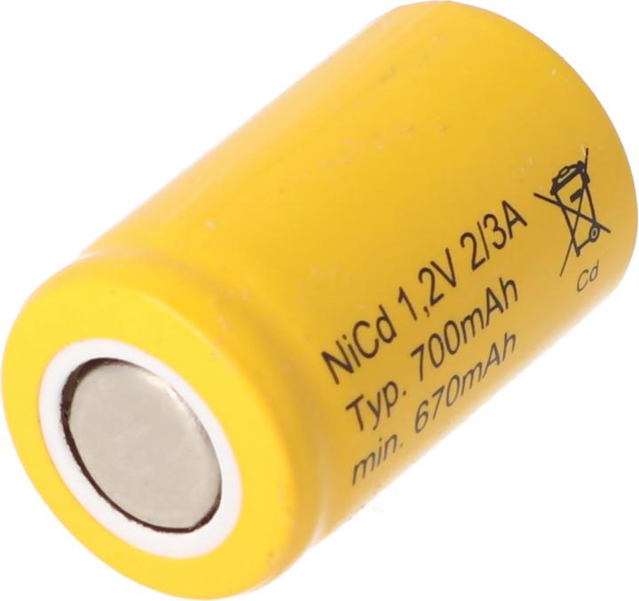 Actual product image AccuCell KR-600AE battery, 2/3A (1 pcs., 700 mAh, Battery + charger)