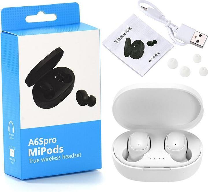 Image du produit PhoneLook Ecouteurs Bluetooth sans fil A6S incl. micro, Touch control, étui de charge avec affichage LED (ANC, Sans fil)