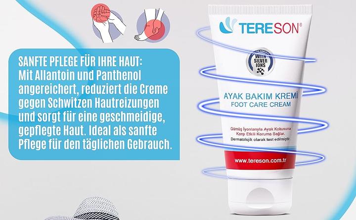 Immagine prodotto Tereson Crema piedi, crema contro l'odore dei piedi, unisex, 50 ml (Deodorante per piedi e polvere, 50 ml)