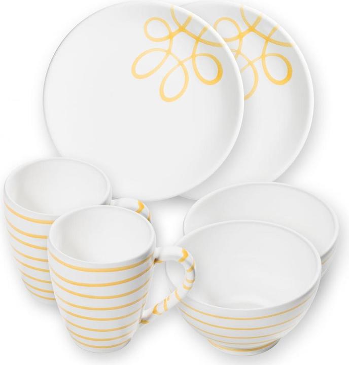 Produktbild Gmundner Keramik Pur Geflammt Gelb, Hüttenfrühstückfür 2 Cup (2 Stück)