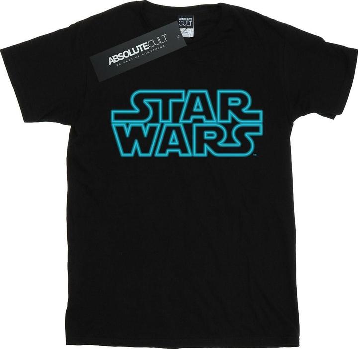 Actual product image Star Wars Mens Neon Sign Logo T-Shirt (S)