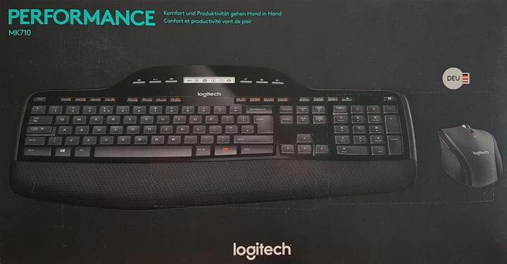 Produktbild Logitech Kabellose Tastatur+Maus MK710 schwarz im Einzelhandel (DE, Kabellos)