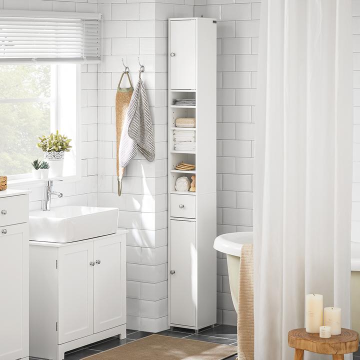 Image du produit SoBuy Armoire haute de salle de bains (20 x 20 x 180 cm)