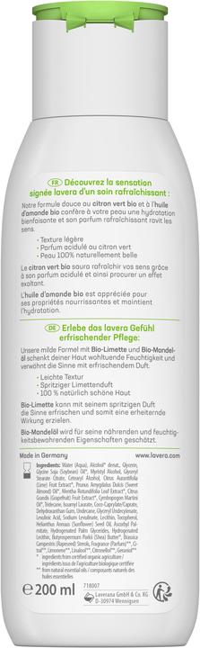 Image du produit Lavera Lotion corporelle rafraîchissante au citron vert bio & huile d'amande bio (Crème pour le corps, 200 ml)