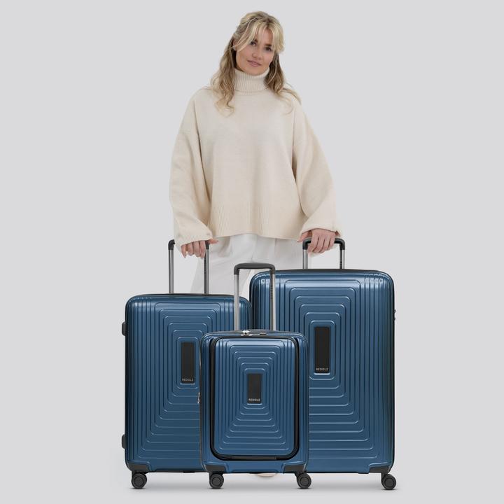 Produktbild Redolz Essentials 14 4 Rollen Kofferset 3-teilig mit Dehnfalte (249 l, XL (ab 115l))
