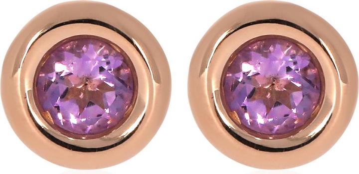 Image du produit Xen Clou d'oreille avec améthyste rose env. 0,60 ct. plaqué or rose (Argent sterling 925)
