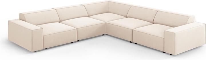 Actual product image Micadoni Velvet Symmetrical Corner Sofa, "Jodie", 6 Seats, 287x287x70Made in Europe (Corner sofa)