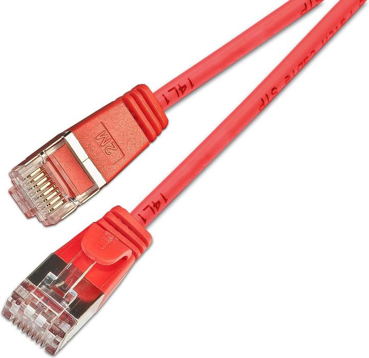 Actual product image Wirewin Slim patch cord: F/FTP, 7.5m, red (U/FTP, CAT6, 7.50 m)