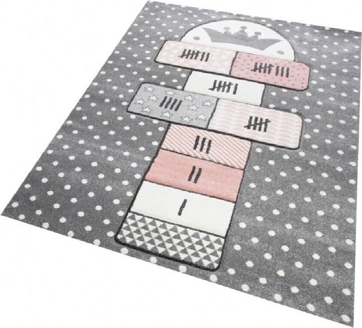Produktbild Paco Home Teppich Kinderzimmer Rutschfest Rund (80 x 150 cm)