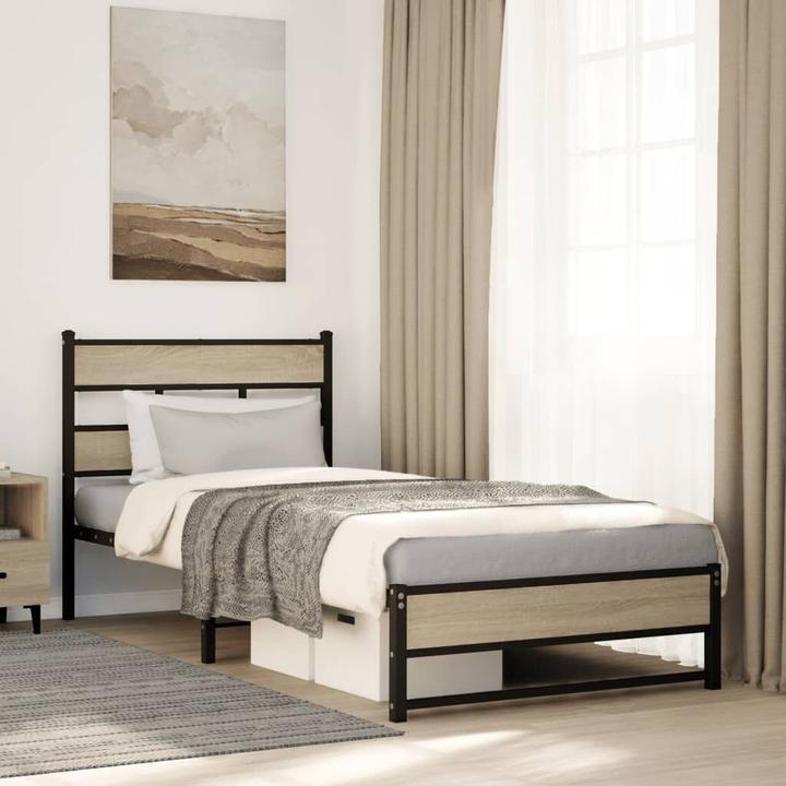 Immagine prodotto VidaXL Letto in metallo Rete a doghe letto singolo Struttura letto senza materasso 107x203cm (107 x 203 cm)