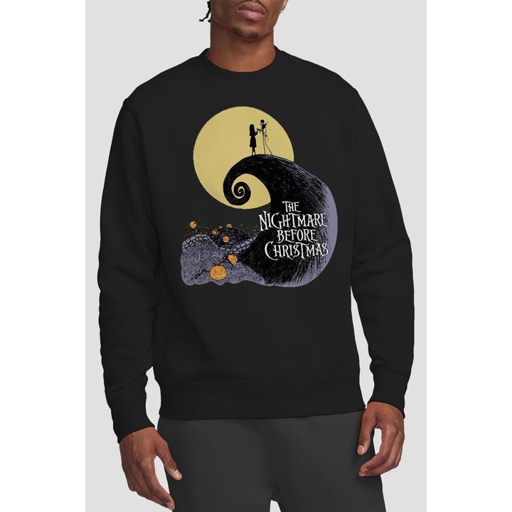Actual product image The Nightmare Before Christmas Unisex Adult Moon Silhouette Sweatshirt (L)