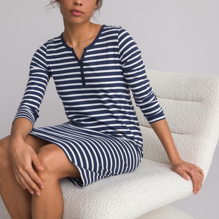 Image du produit La Redoute Collections Chemise de nuit en jersey de coton (W32/L34)