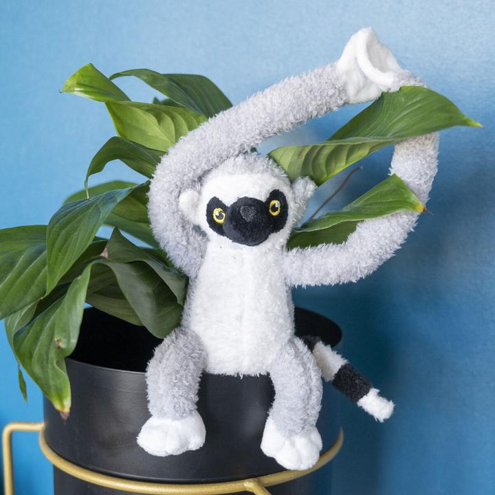 Actual product image Tactic Jungle Mates soft toy - Lemur Maki Grey Black (27 cm)