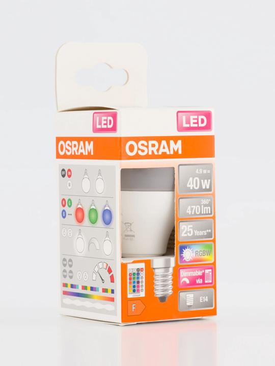 Immagine prodotto Osram Lampade a led retrofit Rgbw con telecomando (E14, 40 W, 470 lm, 1 x, F)