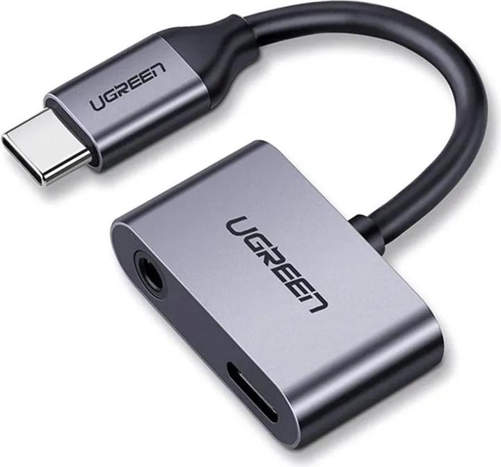 Actual product image Ugreen USB-C to 3.5mm Audio + USB-C Jack Adapter (USB Type C, 3.5mm socket, USB Type C)