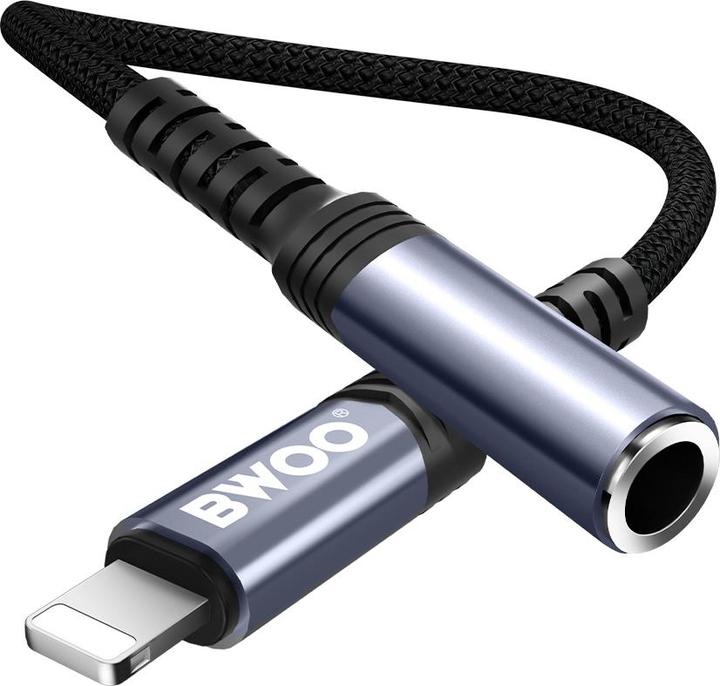 Bwoo Audio-Adapterkabel BZ48 aux 3,5 mm auf Lightning schwarz