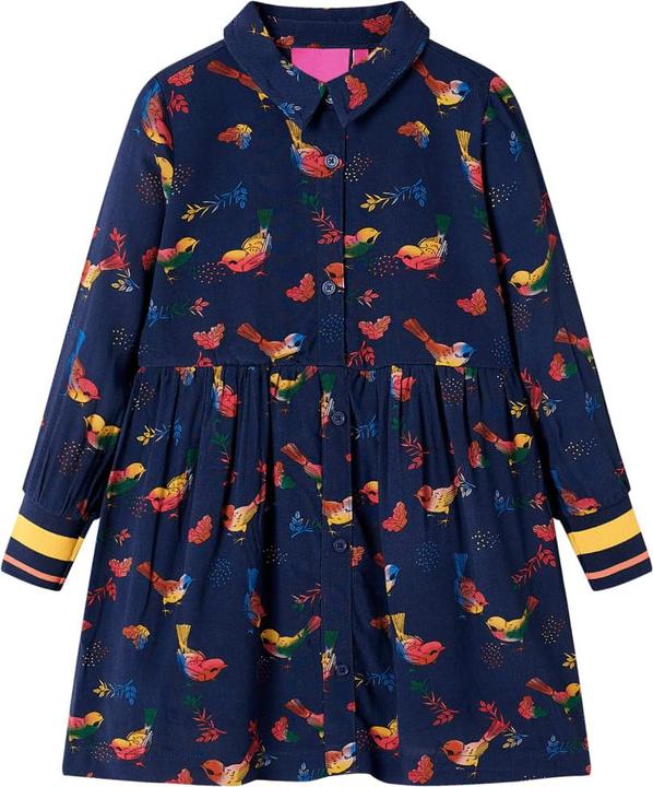 VidaXL Kinderkleid mit Langen Ärmeln Marineblau