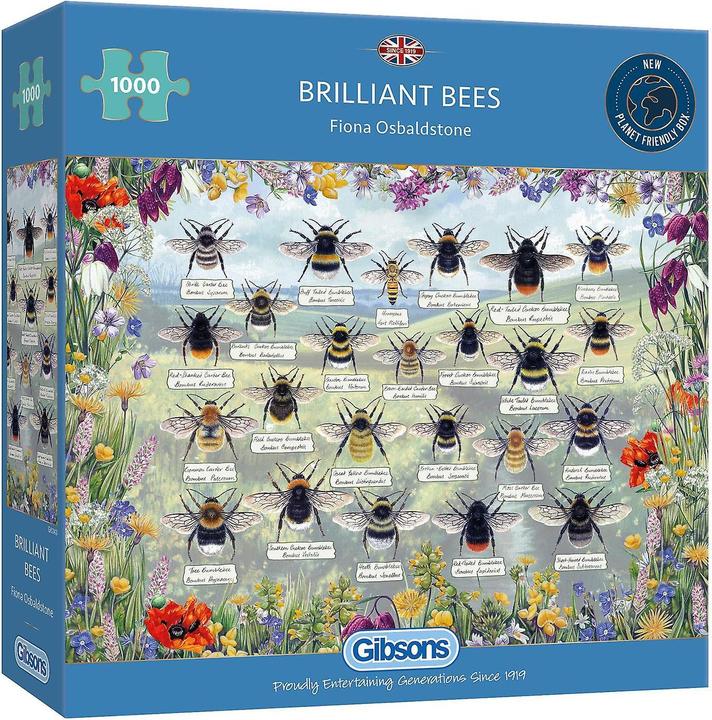 Actual product image Gibsons Puzzle Brilliant Bees 1000 pieces (1000 pieces)