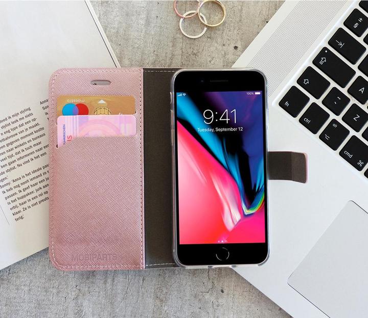 Actual product image Mobiparts Saffiano Wallet Case Huawei P20 Lite Pink (Huawei P20 Lite)
