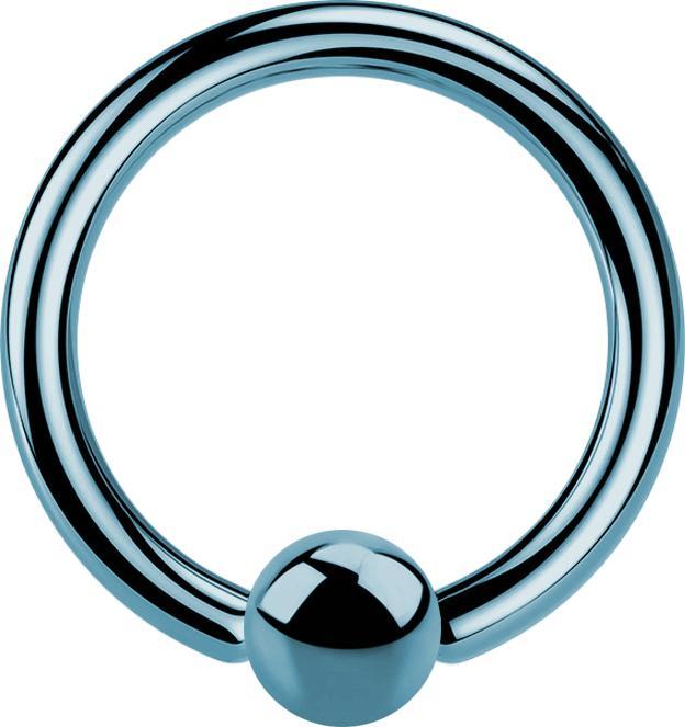 Image du produit Star Piercing Anneau Ball Closure bleu clair (sans laiton, Acier chirurgical 316L)