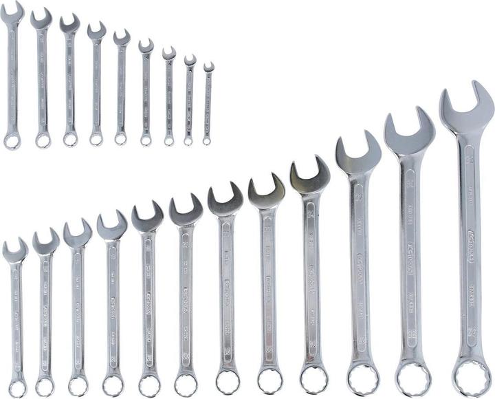 Actual product image KS Tools Combination wrench set. angled. 21 pcs. 517.0 (11 mm, 13 mm, 32 mm, 18 mm, 29 mm, 12 mm, 20 mm, 19 mm, 27 mm, 15 mm, 22 mm, 25 mm, 6 mm, 21 mm, 7 mm, 14 mm, 31 mm, 8 mm, 10 mm, 30 mm, 23 mm, 26 mm, 17 mm, 28 mm, 9 mm, 16 mm, 24 mm)