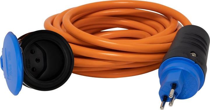 Image du produit Brennenstuhl Câble de chantier de qualité 3 pôles, 5m AT-N07V3V3-F 3G1,5, raccord T13/10A (IP55), fiche T12/10 (5 m, Type 13)