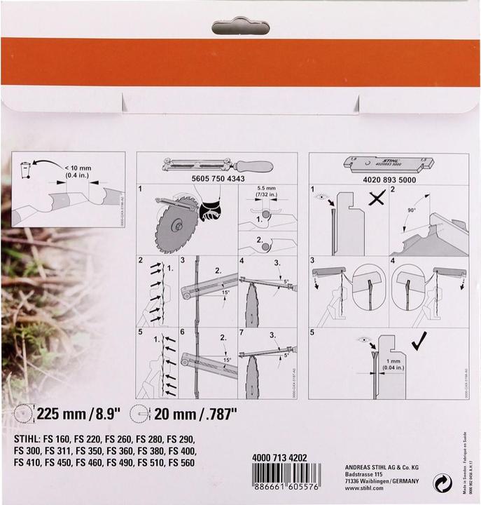 Actual product image Stihl 40007134202 Circular Saw Blade Chisel Tooth High Performance for Power Scythes