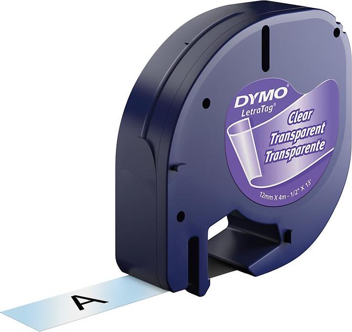 Produktbild Dymo Schriftband LetraTag (1.20 cm, Transparent)